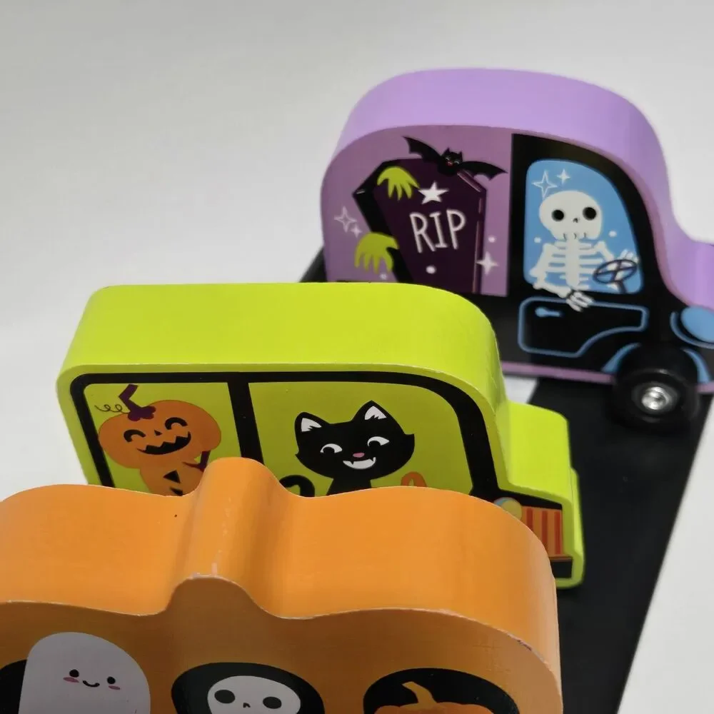 Target Bullseye Playground Halloween 2026 Decorative Wood Trucks Set Of 4 New
